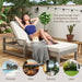 Outdoor Lounge Chairs, 5-Position Chaise Lounge Outdoor, Patio Chaise Lounge with Cushion & Adjustable Backrest, Pool Lounge Chairs for Backyard, Deck, and Lawn, Gray - DTYStore