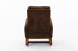 Rocking Chair, Modern Glider Chair, Recliner Armchair with Wood Legs and Side Pocket, Nursery Rocking Accent Chair with High Back for Living Room Bedroom (Coffee linen) - DTYStore
