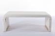 New Boucle Fabric Loveseat Ottoman Footstool Bedroom Bench Shoe Bench With Gold Metal Legs,Ivory White - DTYStore