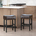 26' Backless Counter Stools, 2-Pcs Set, Brown - DTYStore