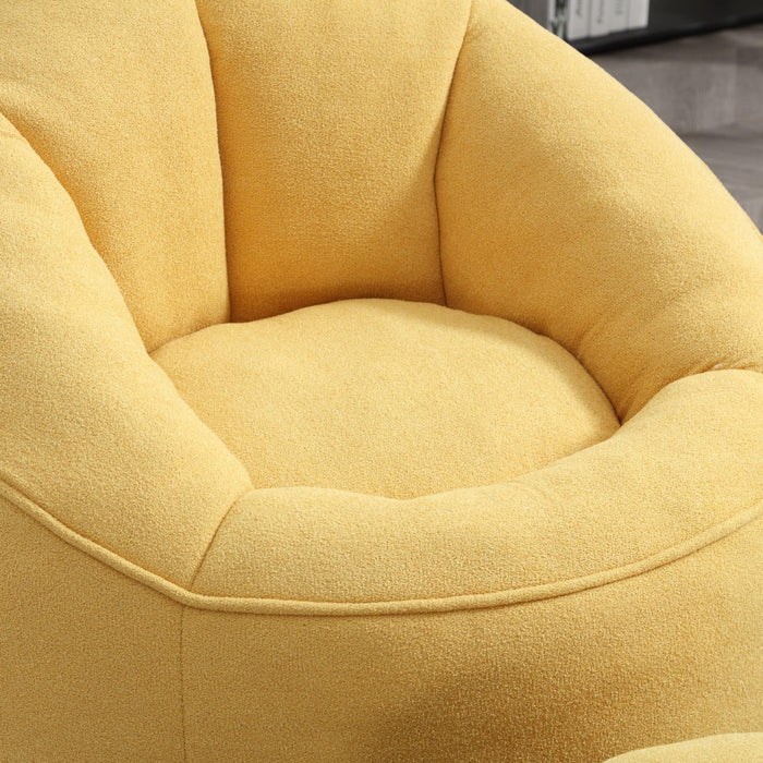 Bedding Bean Bag Sofa Chair High Pressure Foam Bean Bag Chair Adult Material with Padded Foam Padding Compressed Bean Bag With Footrest - DTYStore