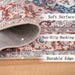 Vintage Bohemian Living Room Area Rug 5x7, Non-Slip Machine Washable Rug, Traditional Persian Area Rug, Non-Shedding Floor Carpet for Bedroom Dining Room Kitchen Entrance - DTYStore