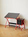 Drafting Table Red With Stool - DTYStore