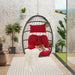 Outdoor Garden Rattan Egg Swing Chair Hanging Chair Wood - DTYStore