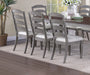 Light Grey Contemporary Style Side Chairs Set of 2pc Wooden Frame Ladder Back Design Dining Room Furniture - DTYStore