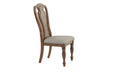 Set of 2 Dining Chairs Upholstered Tufted unique Design Chairs Back Cushion Seat Dining Room - DTYStore
