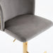 Furniture,Swivel Barstools Adjusatble Seat Height With Gold-plating Base, Classic Velvet Upholstered Bar Stools with the whole Back Tufted, for Home Pub and Kitchen Island,Gray, Set of 2 - DTYStore
