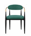 Modern Contemporary 2pcs Side Chairs Green Fabric Upholstered Ultra Stylish Chairs Set - DTYStore