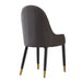 Dining Chair with PU Leather White and brown metal legs (Set of 2) - DTYStore