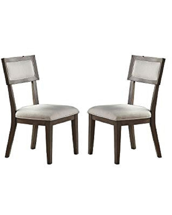 Contemporary Solid wood & Veneer Dining Room Chairs 2pcs Chair Set Cream Cushion Seat back - DTYStore