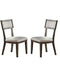 Contemporary Solid wood & Veneer Dining Room Chairs 2pcs Chair Set Cream Cushion Seat back - DTYStore