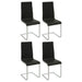 Black Upholstered Dining Chairs (Set of 4) - DTYStore