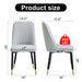 Modern dining chairs are equipped with light gray PU artificial leather backrest cushions and black metal legs, suitable for restaurants,kitchens,and bedrooms.Set of 4pieces (light gray+PU)W1151118943 - DTYStore