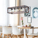 5-Light Retro Farmhouse Chandelier For Kitchen, Living room, Dining room Red(No Bulbs) - DTYStore