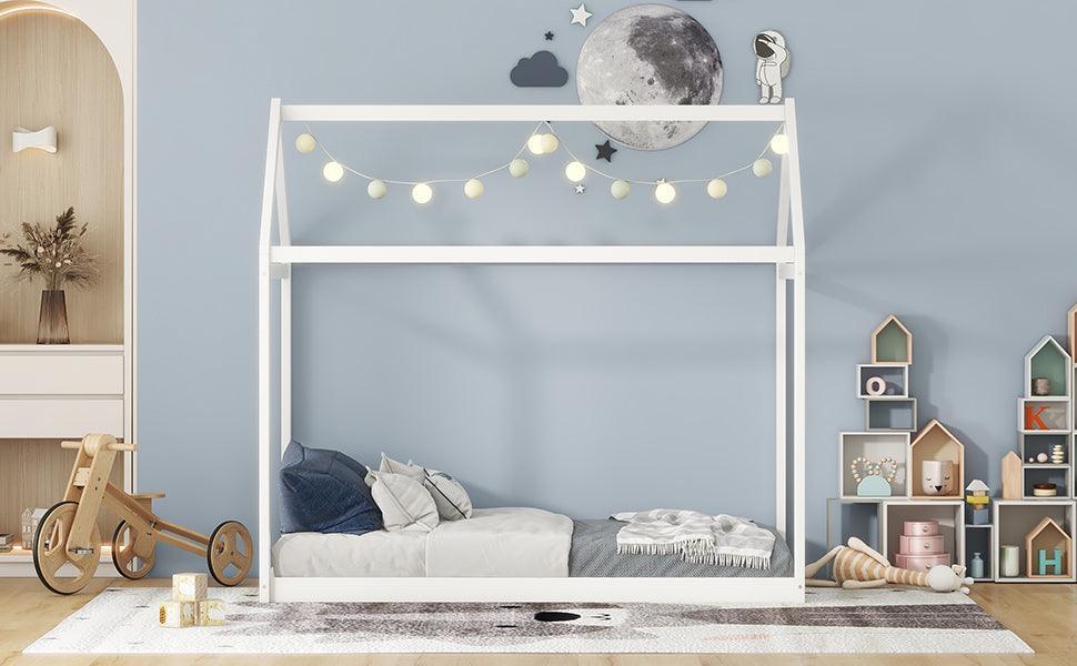 Twin Size Wooden House Bed