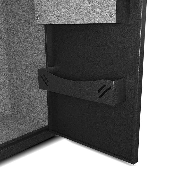 High-Security Steel Rifle Cabinet - 4-5 Gun Capacity, Electronic Lock, Solid Bolts, Dual Alarms, Silent Operation, LED Lighting - DTYStore