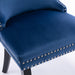 Furniture,Upholstered Wing-Back Dining Chair with Backstitching Nailhead Trim and Solid Wood Legs,Set of 2, Blue,SW8809BL, KD - DTYStore