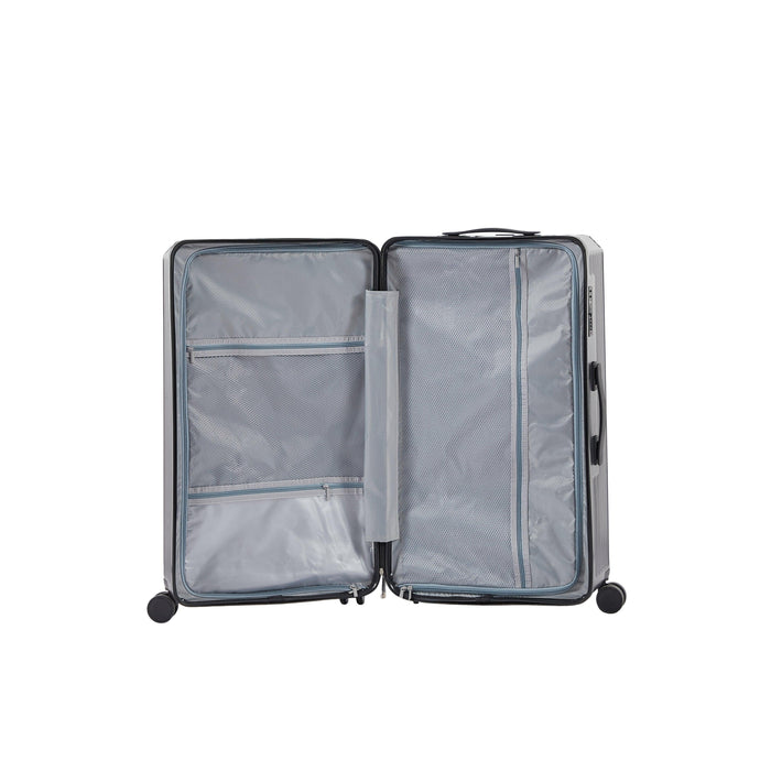 Luggage Set 4 pcs (20"/24"/29"/Travel Bag), PC+ABS Durable Lightweight Luggage with Collapsible Cup Holder, 360Â° Silent Spinner Wheels, TSA Lock, Gray - DTYStore