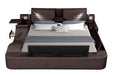 Smart Multifunctional Queen Size Bed Made with Wood in Brown - DTYStore