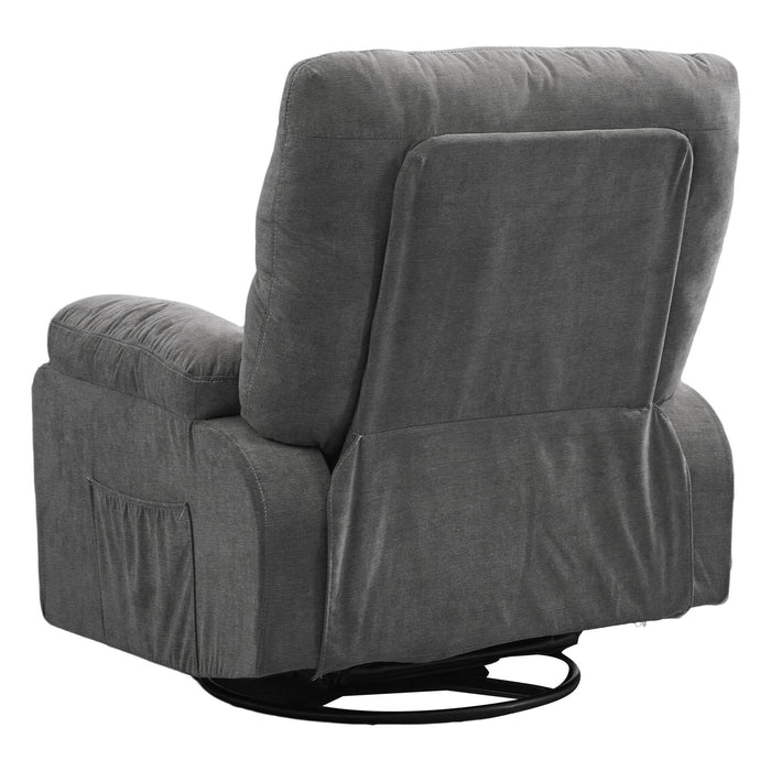 Recliner chair,360 degree rotating swing single sofa chair, equipped with soft cushion and backrest, comfortable armchair, suitable for living room lounge chair,GREY