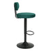 Modern Bar Stools Set of 2,Curved Backrest Upholstered Counter Height Bar Stools,Adjustable Bar Stool 24.5'-30.5', Swivel Counter Stools for Kitchen Home - DTYStore