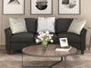 3-Seat Sofa Living Room Linen Fabric Sofa - DTYStore