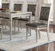 Luxury Silver Accent Tufted Upholstered Chairs Set of 2 Dining Side Chairs - DTYStore