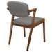 Dark Walnut and Grey Dining Chair (Set of 2) - DTYStore