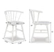 Alwynn Contemporary Wooden Spindle Back Dining Chairs, Windsor Chairs, Set of 2, White - DTYStore