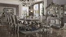 Silver and Antique Platinum Arm Chair with Nailhead Trim (Set of 2) - DTYStore