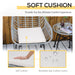 Outsunny 3 Piece Patio Set, Outdoor Bistro Furniture, PE Rattan Wicker Table and Chairs, Cushioned, Hand Woven, Modern Look with Tempered Glass for Garden, Porch, Pool, Backyard, Cream White - DTYStore