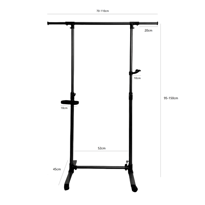 Short Clothing Racks for Hanging Clothes with Bottom Shelves and Wheels Heavy Duty Rolling Clothes Rack Kids Clothing Rack for Adult Coat, Closet, Wardrobe--Black - DTYStore
