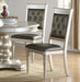 Luxury Silver Accent Tufted Upholstered Chairs Set of 2 Dining Side Chairs - DTYStore
