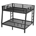 Metal Full XL over Queen Bunk Bed for Teens and Adults,Space-Saving/Noise Reduced/No Box Spring Needed,Black - DTYStore