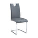 Modern Dining Chairs Set of 4, Side Dining Room/Kitchen Chairs, Faux Leather Upholstered Seat and Metal Legs Side Chairs, Grey - DTYStore