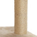 5 Pcs Wall Mounted Cat Climber Set, Floating Cat Shelves and Perches, Cat Activity Tree with Scratching Posts, Modern Cat Furniture, Beige - DTYStore