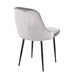 Marcel Contemporary Dining Chair with Black Frame and Silver Velvet Fabric by LumiSource - Set of 2 - DTYStore