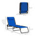Outsunny Folding Chaise Lounge Pool Chair, Patio Sun Tanning Chair, Outdoor Lounge Chair with 4-Position Reclining Back, Breathable Mesh Seat for Beach, Yard, Patio, Blue - DTYStore