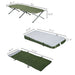 Outsunny Camping Cot, Outdoor Folding Bed Set with Mattress, Sleeping Bag, Pillow, and Carry Bag, Comfortable and Portable, for Travel Camp Beach - DTYStore