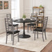 Metal Dining Chairs Set of 4, Steel Legs and PU Leather Seats, High Back Armless Dining Chairs, for Kitchen, Living Room, Grey - DTYStore