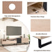 Modern TV Stand for 80'' TV with Double Storage Space, Media Console Table, Entertainment Center with Drop Down Door for Living Room, Bedroom, Home Theatre - DTYStore