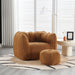 Soft Bean Bag Chair with High Resilient Foam(Chips)for living room and bedroom,Comfortable Square Lazy Sofa with Footstool, Cover for Adults to Gaming, Reading, and Watching TV - DTYStore