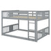 Full Over Full Bunk Bed with Ladder, Gray (Old SKU :LT000207AAE) - DTYStore