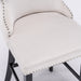 Contemporary Velvet Upholstered Wing-Back Barstools with Button Tufted Decoration and Wooden Legs, and Chrome Nailhead Trim, Leisure Style Bar Chairs,Bar stools, Set of 4 (Beige),SW1824BGx2 cartons - DTYStore