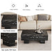 The Black Coffee Table has patterns. Modern rectangular table, suitable for living rooms and apartments. 43.3"*21.6"*17.2"