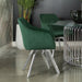 Green Channeled Sloped Arm Swivel Chair - DTYStore