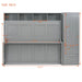 Full Size Murphy Bed Wall Bed with Closet and Drawers,Gray - DTYStore