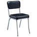 Black and Chrome Upholstered Side Chairs (Set of 2) - DTYStore