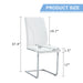 Set of 6 dining chairs, white dining chair set, PU material high backrest seats and sturdy leg chairs, suitable for restaurants, kitchens, living rooms - DTYStore