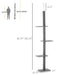 Floor-to-Ceiling Cat Tree Cat Climbing Tower with Sisal-Covered Scratching Posts Natural Cat Tree Activity Center for kittens Cat tower furniture, Grey - DTYStore
